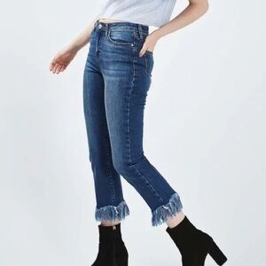 topshop dree ripped cropped jeans, size 32